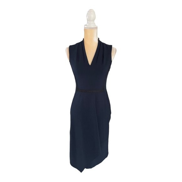 Kobi Halperin Dresses & Skirts - Kobi Halperin Jae Navy Blue Sheath Dress Size 2 Sleeveless V Neck